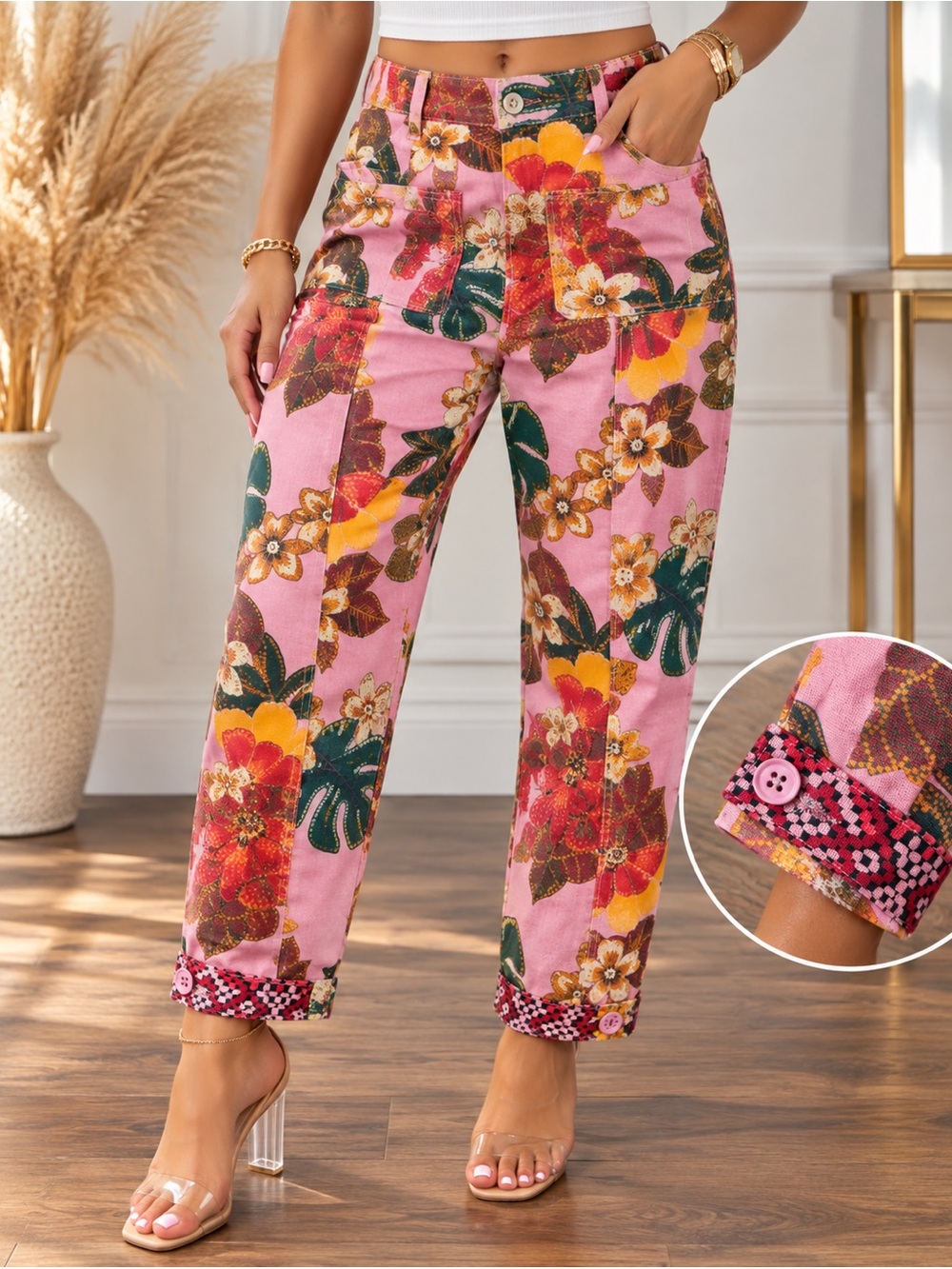 FARM Rio x Anthropologie Esperanza Floral Trousers Size L